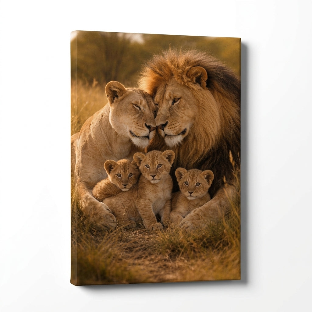 Cuadro familia de leones exclusivo