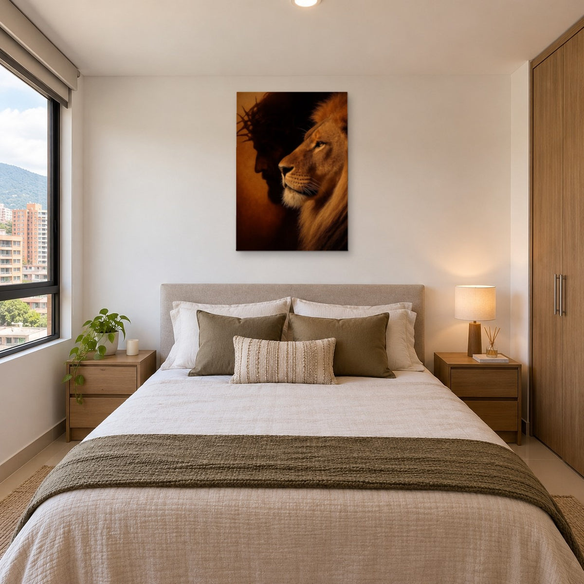 Cuadro Jesús y el León de Judá Fe y Fortaleza en la habitación